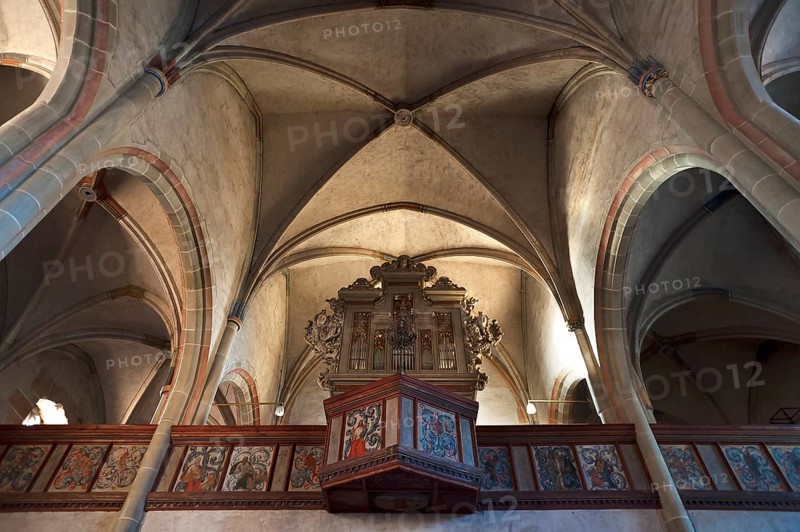 Vaults and organ loft of St. Mary's Church