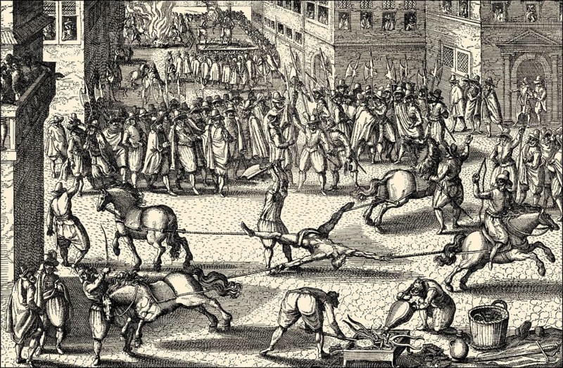The quartering of Francois Ravaillac