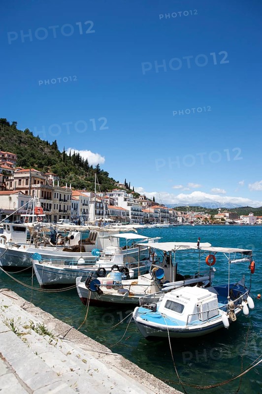 Harbour promenade with fishing boats