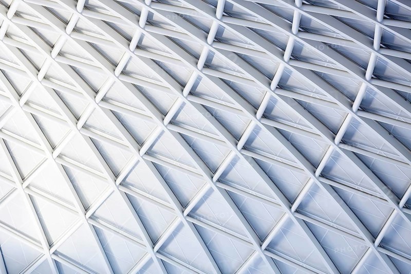 Modern roof construction by John Mc Aslan at King's Cross Station