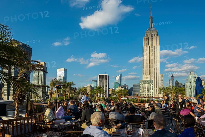 Rooftop bar and Empire State Building
