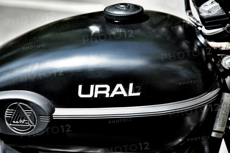 Logo of a Ural on the petrol tank
