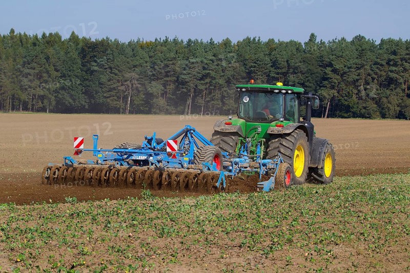 Cultivating a harvested field