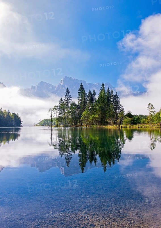 Almsee lake with reflection