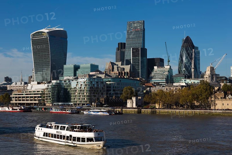 River Thames with the skyline of the City of London