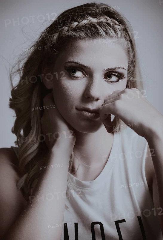 Young woman with braided hair
