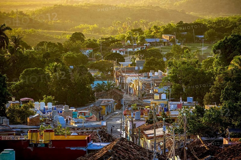 View from the bell tower of the church Convento de San Francisco de Asis onto the city
