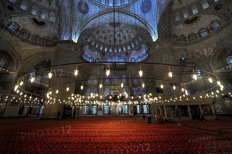 Prayer room with red carpet