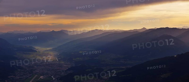 Innsbruck and Unterinntal valley in morning light