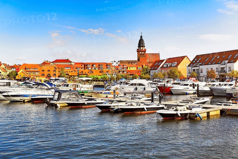 Boats in the city harbour