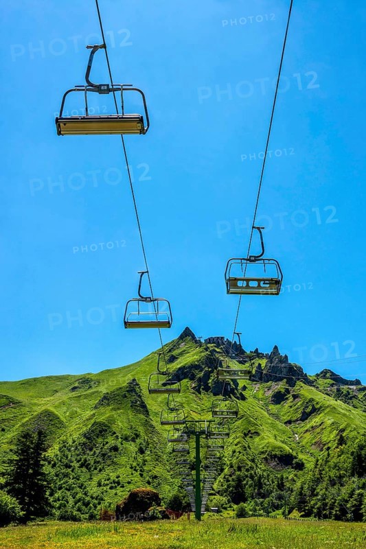 View on Puy de sancy with cable car