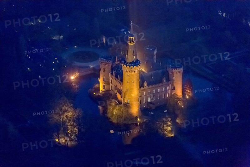 Aerial view of Moyland moated castle