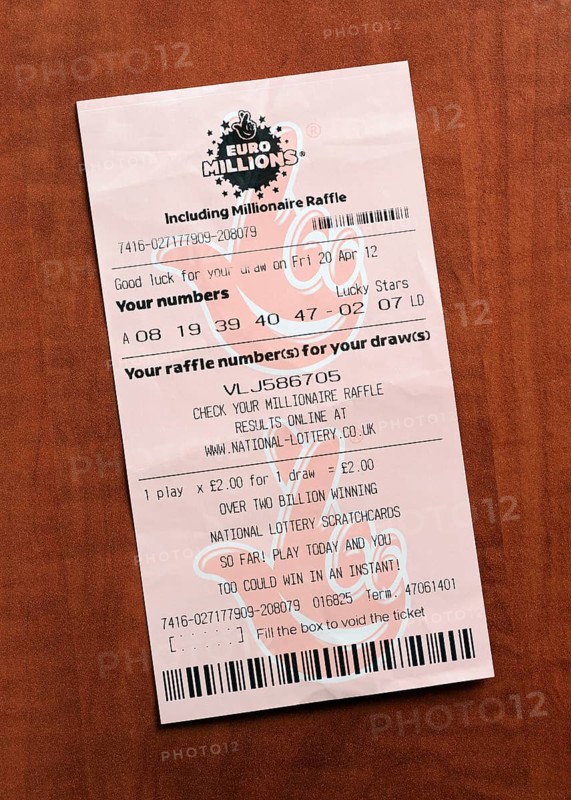 Euro Millions lottery ticket