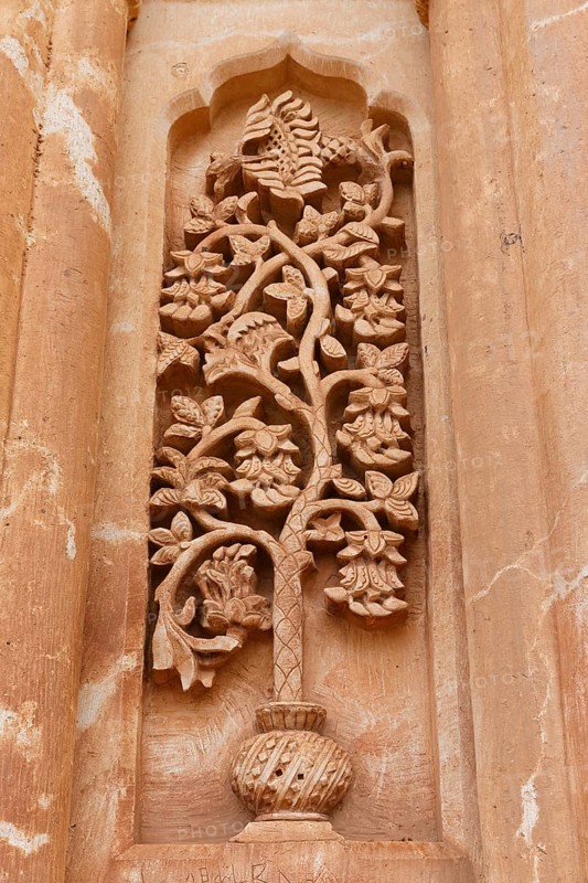 Ornate decorations on a turbe or tomb
