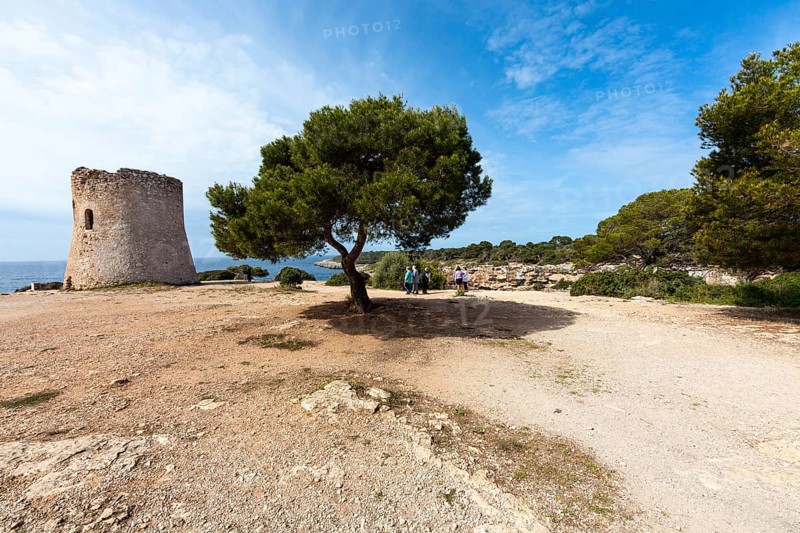 Old watchtower on the coast of Cala Pi