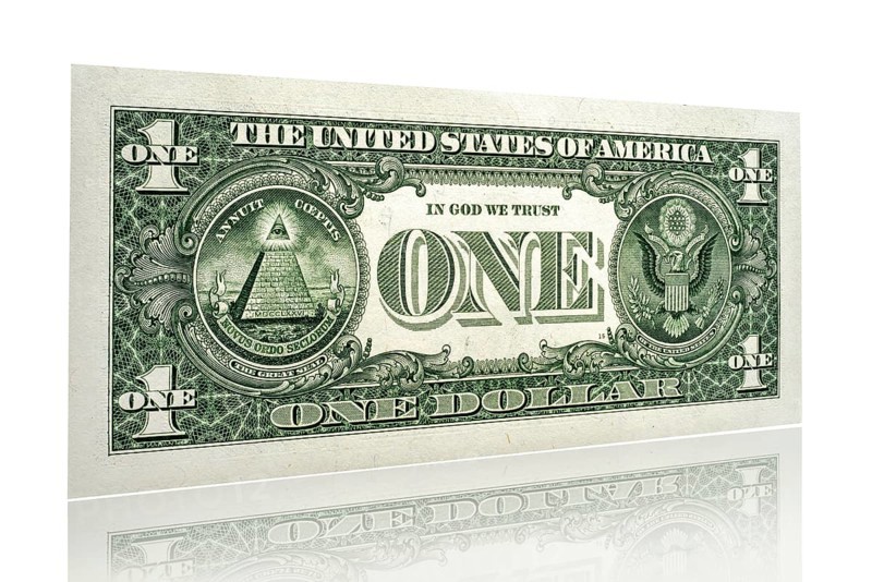 Back of a one-dollar bill