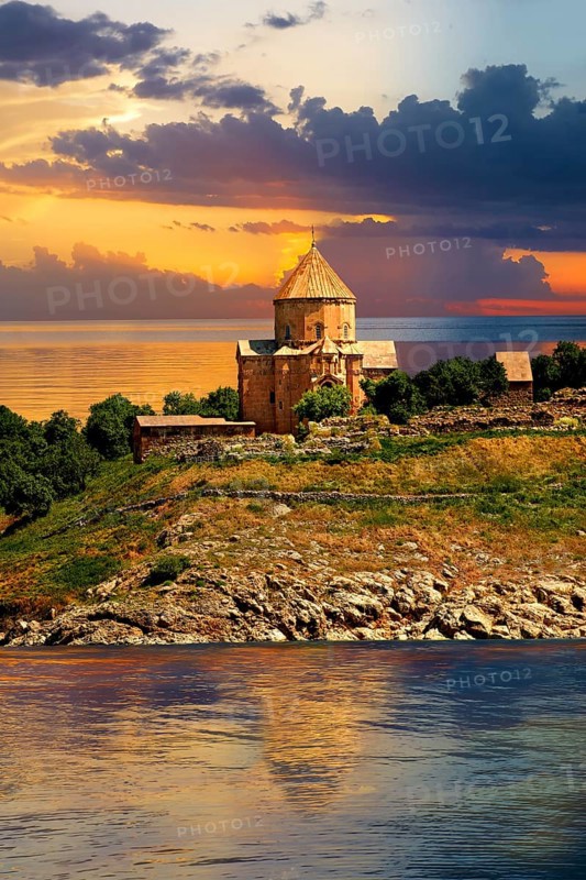 10th century Armenian Orthodox Cathedral of the Holy Cross on Akdamar Island