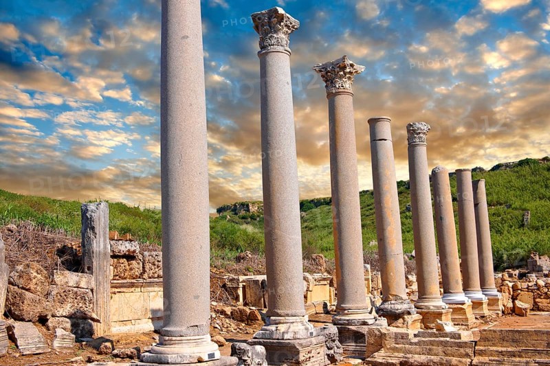 Columns of the Roman Agora of Perge