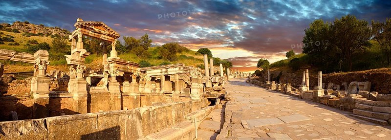 The Fountain of Emperor Trajan and Curetes Street