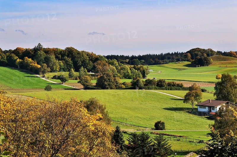 View of the fields and woods of Andechs