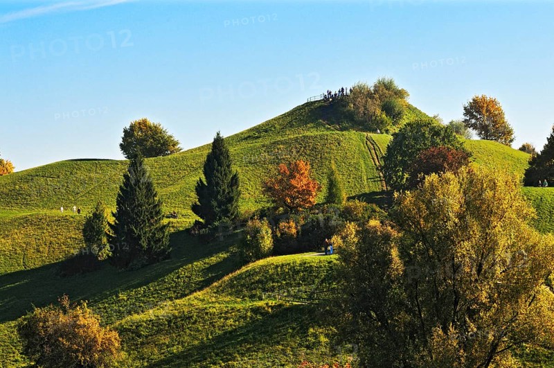 Olympiaberg hill with tourists