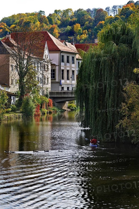 Paddler on the Altmuehl River