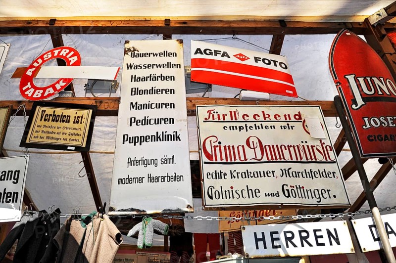 Old signs at the Auer Dult annual market