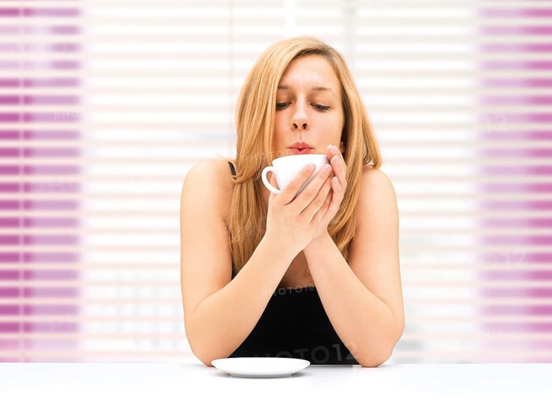 Woman drinking coffee