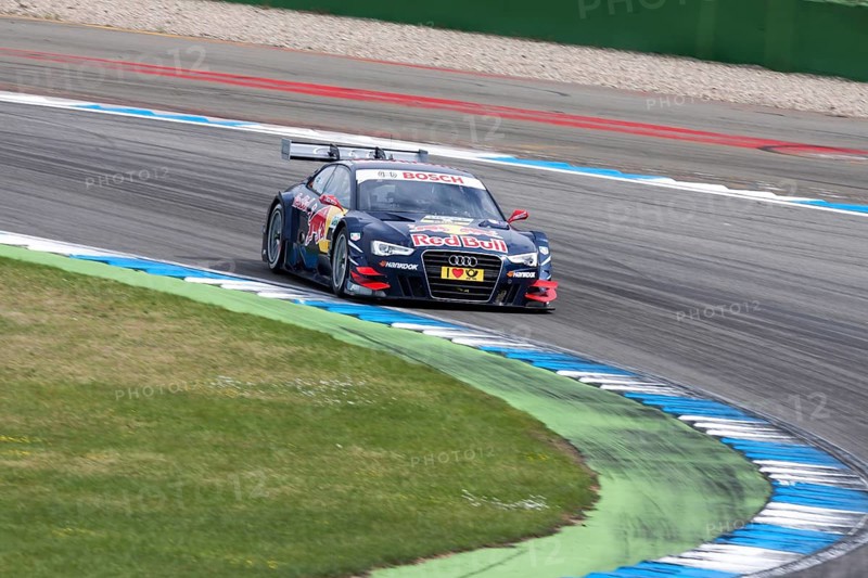 DTM race car of Mattias Ekstroem at the Hockenheimring race track