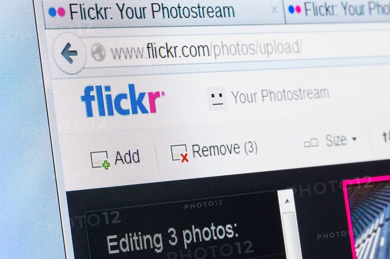 Screenshot of Flickr website