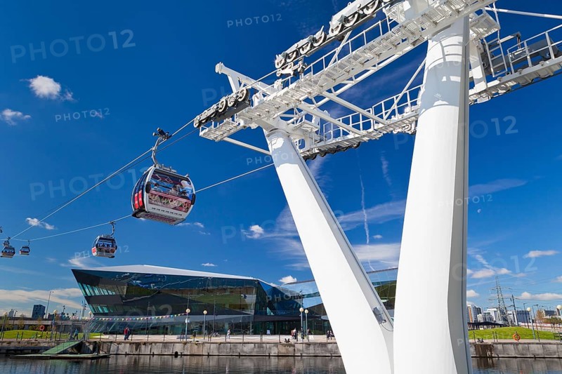 Emirates Air Line cable car over the Thames