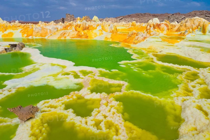 Landscape shaped by hydro-thermal activity at the Dallol volcano
