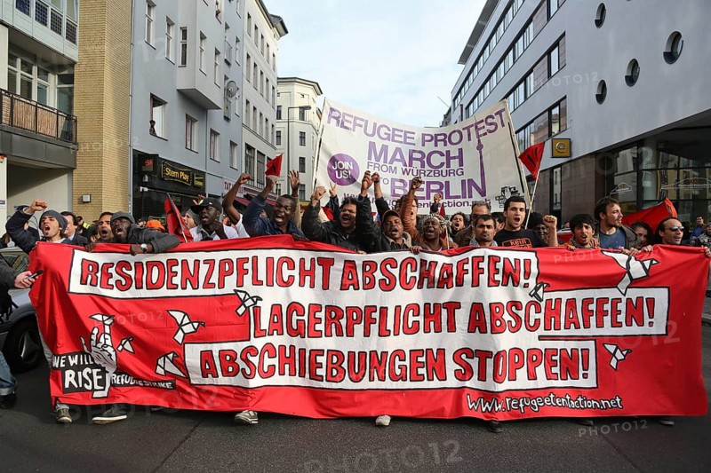 Protest of refugees in Berlin
