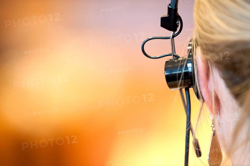 Woman with headphones