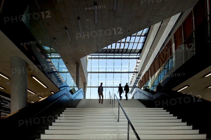 Stairs to the multi-storey building