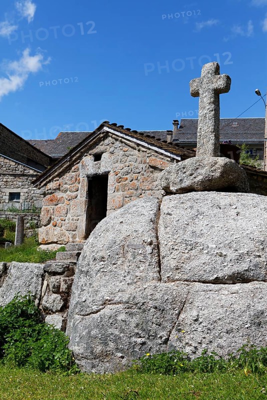 Stone cross near Saint Alban sur Limagnole