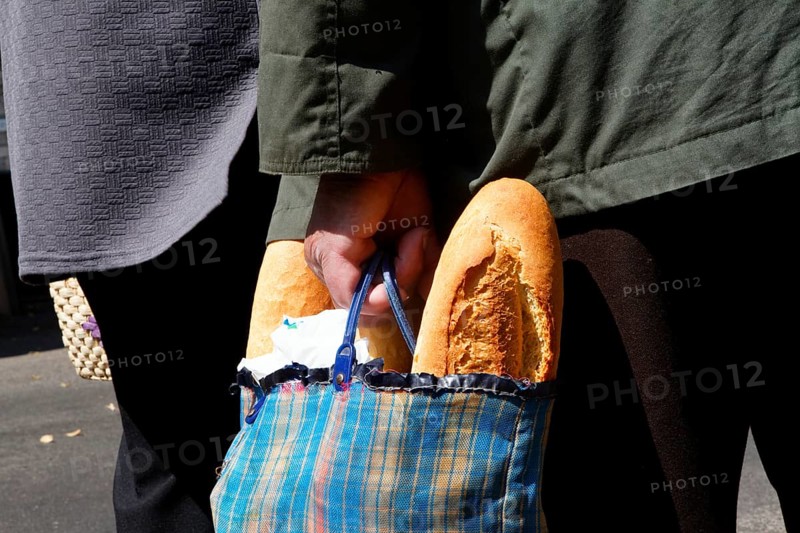 Shoppers at the market in village of Pont de Montvert