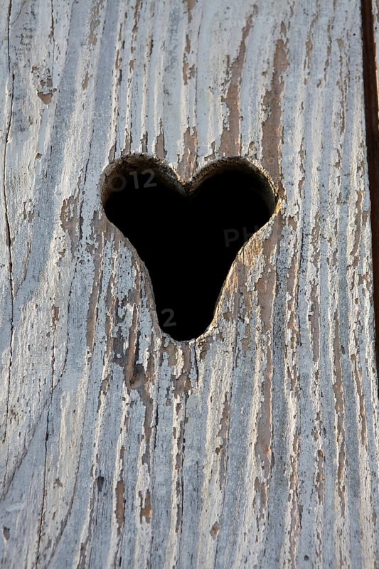 Heart in a door
