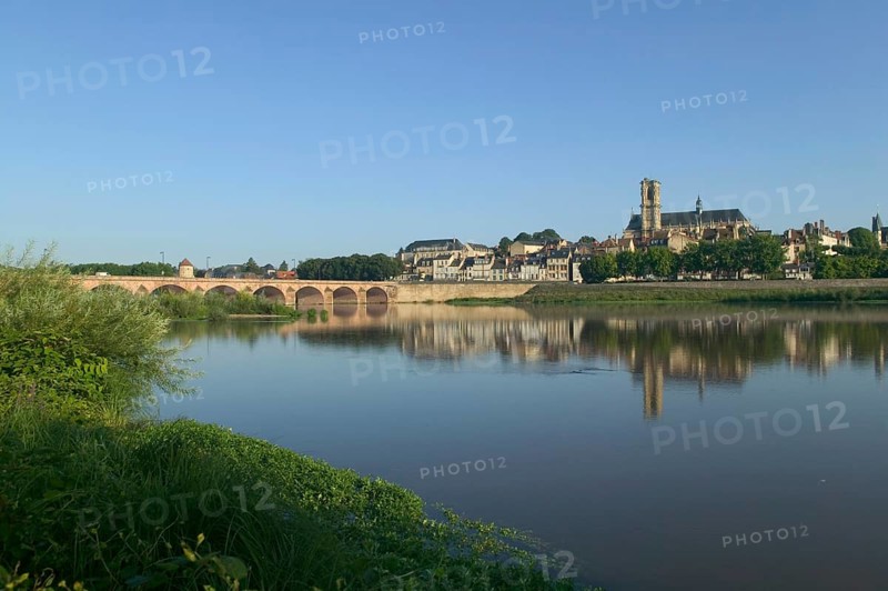 Saint-Cyr-et-Sainte-Juliette cathedral across River Loire