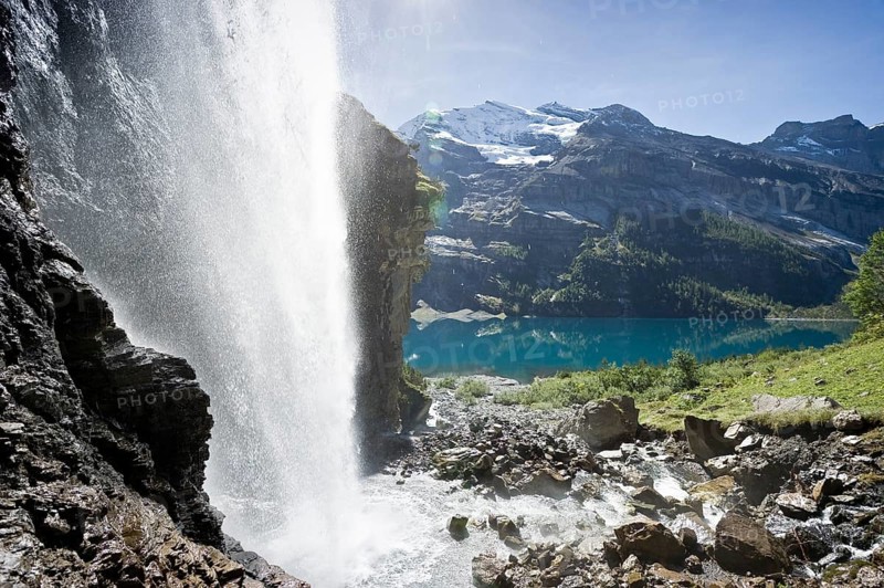 Waterfall at Oeschinensee