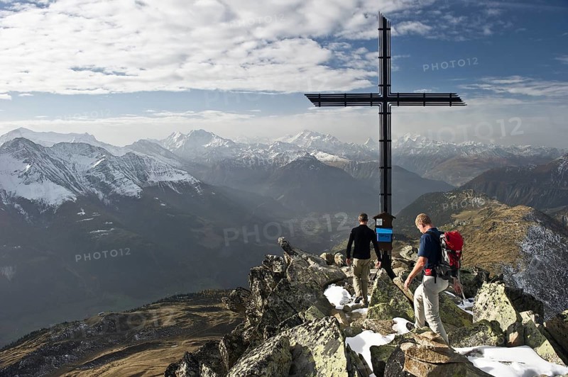 Climbers on Bettmerhorn Mountain