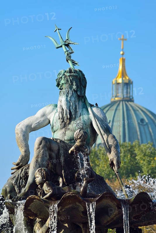 Neptune Fountain on Alexanderplatz square