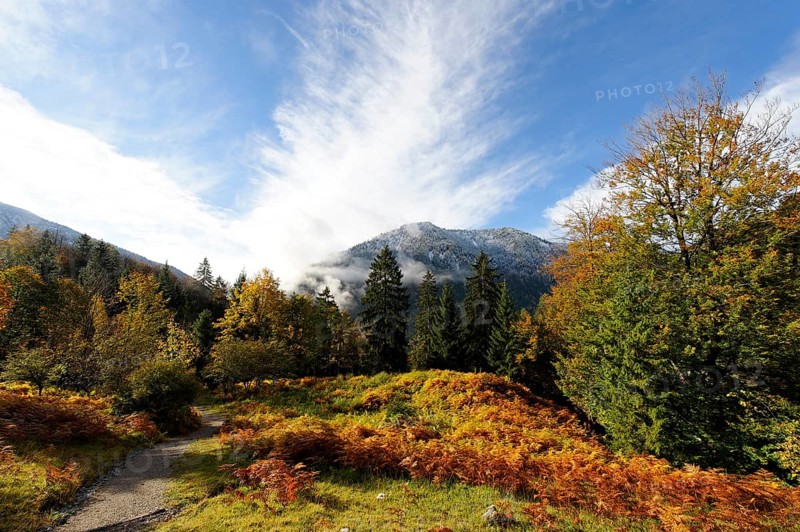 Hiking trail near Bayrischzell and Seeberg mountain