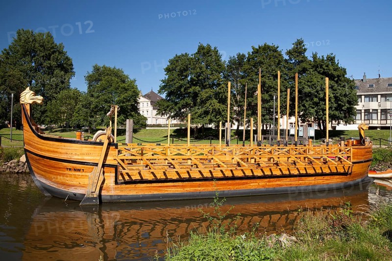 Replica of a Roman wine boat