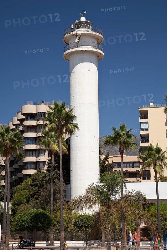 Lighthouse on the promenade in Marbella