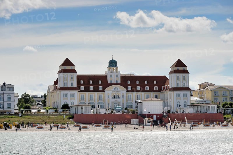 Beach and the Kurhaus spa building