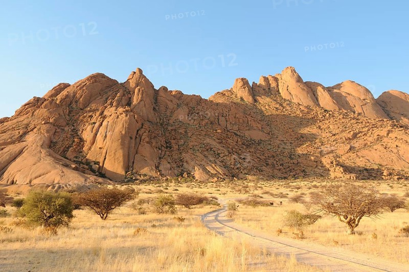 Savannah landscape with granite rocks of the Pontok Mountains
