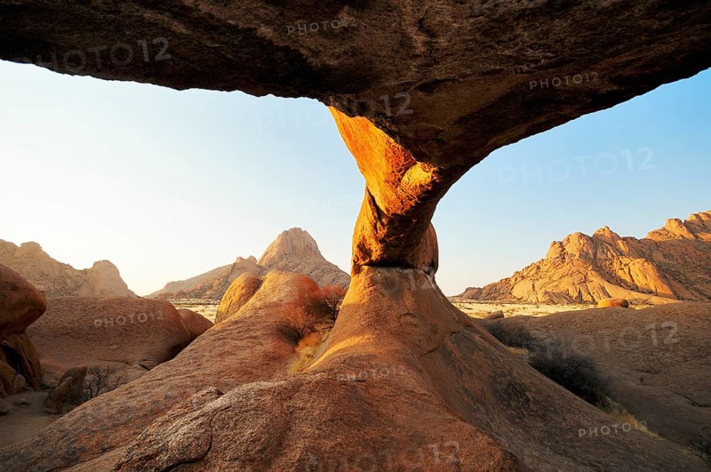 The Bridge rock formation in the evening sun