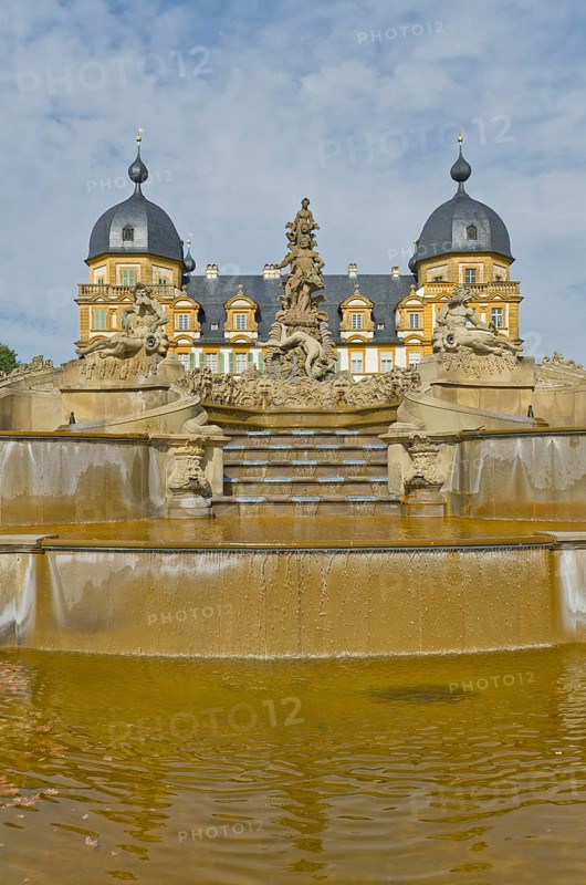 Schloss Seehof palace with water cascades