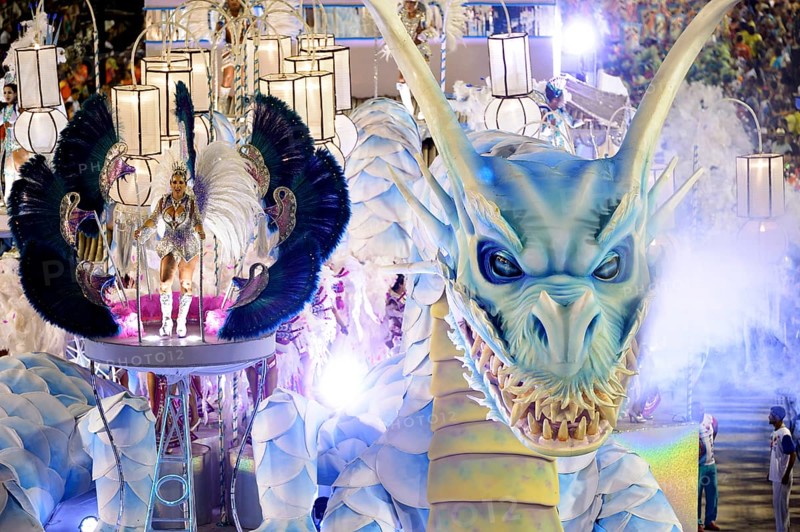 Allegorical float of the samba school Inocentes de Belford Rocho